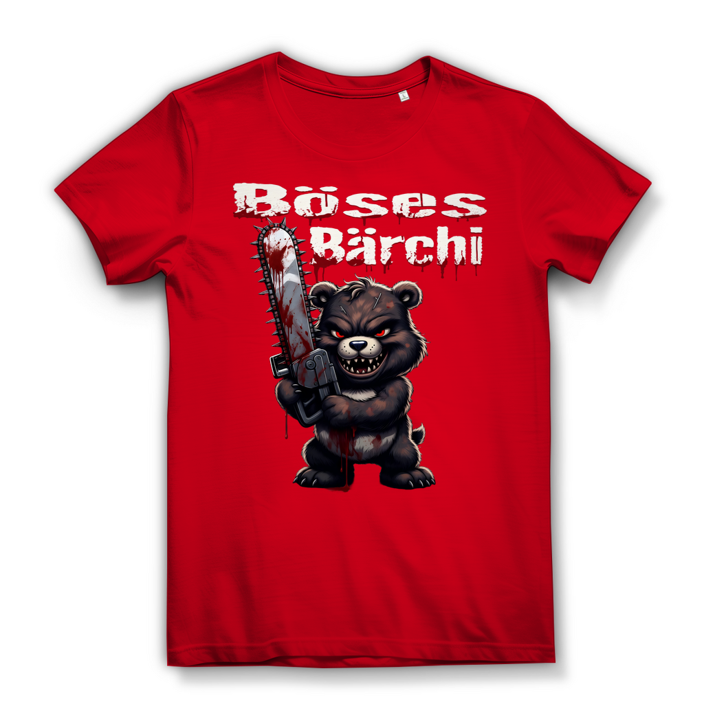 Böses Bärchi Kettensäge Damen Premium Bio T-Shirt Red