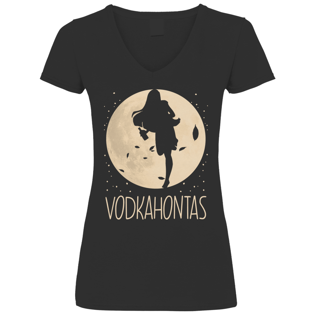 Mond Prinzessin - Vodkahontas - V-Neck Damenshirt