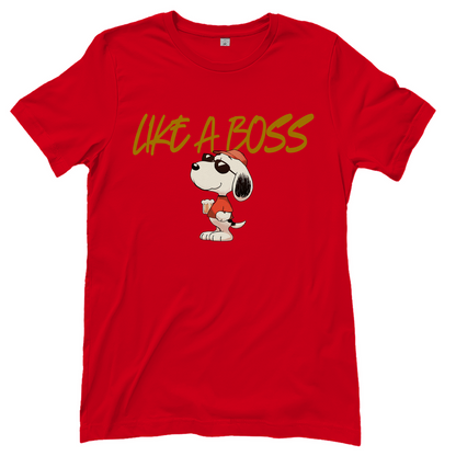 Peanuts Snoopy mit Bier Like a Boss - Damenshirt