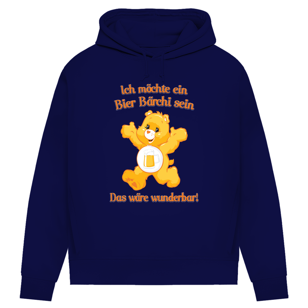 Damen Premium Bio Hoodie Ich möchte ein Bier Bärchi sein das wäre wunderbar! Navy Blue