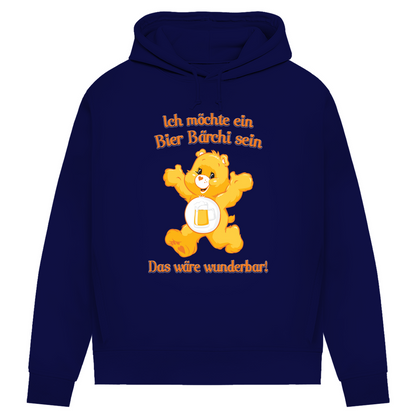 Damen Premium Bio Hoodie Ich möchte ein Bier Bärchi sein das wäre wunderbar! Navy Blue