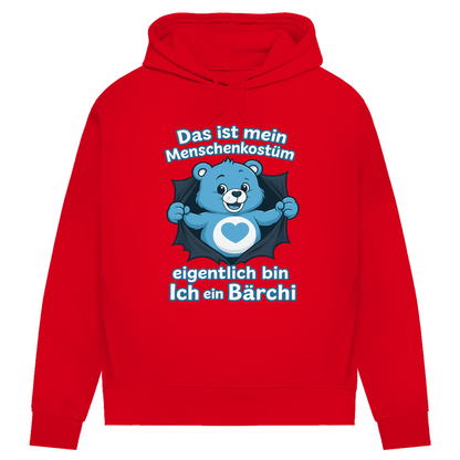 Damen Premium Bio Hoodie Menschenkostüm eigentlich bin ich ein Bärchi Red