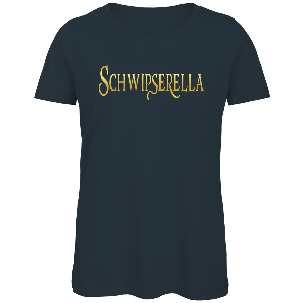 Schwipserella - Prinzessin Gold - Damen Premium Bio T-Shirt Dark Grey