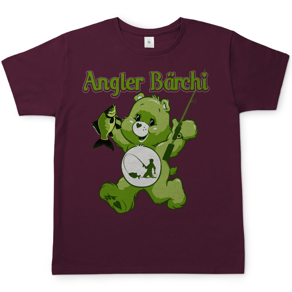 Angler Bärchi - Glücksbärchi - Herren Shirt Burgundy
