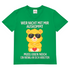 Herren V-Neck T-Shirt Wer nicht mit mir auskommt Glücksbärchi Bärchi Spruch Kelly Green