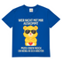 Herren V-Neck T-Shirt Wer nicht mit mir auskommt Glücksbärchi Bärchi Spruch Royal Blue