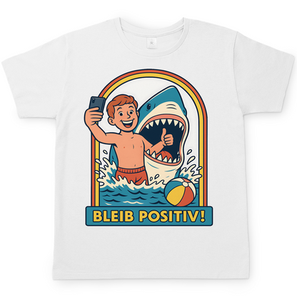 Bleib Positiv Hai Selfie Retro - Herren T-Shirt