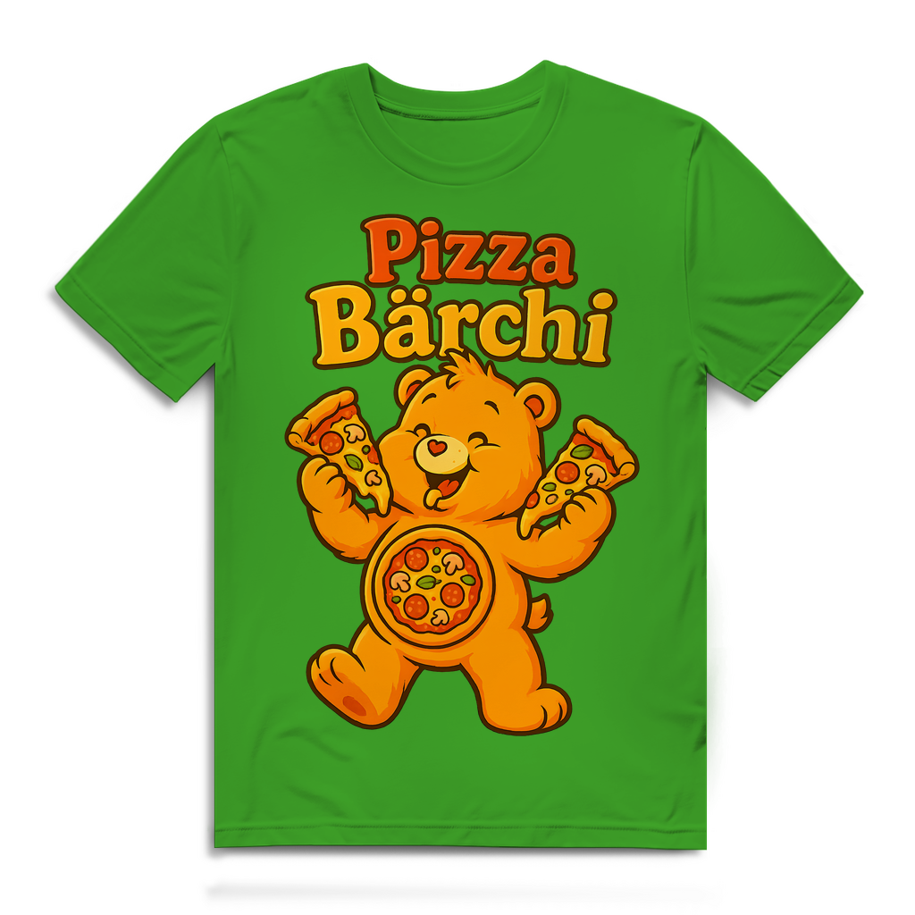 Pizza Bärchi - Glücksbärchi - Herren Premium Bio T-Shirt Real Green