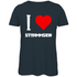 I love Strammsein - Damen Premium Bio T-Shirt Dark Grey
