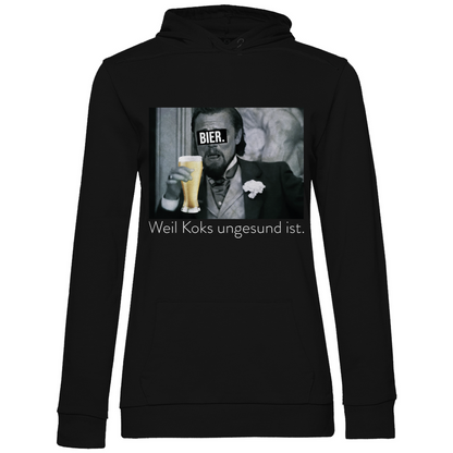 Leonardo DiCaprio - Bier weil Koks ungesund ist - Damen Hoodie Black