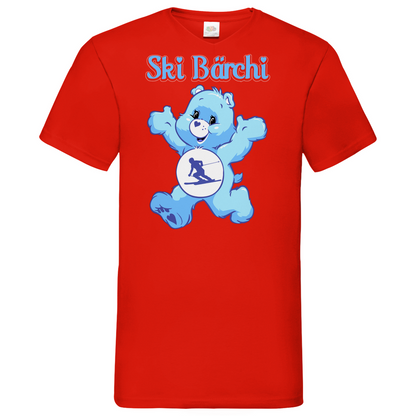 Ski Bärchi - Glücksbärchi - Herren V-Neck Shirt Red