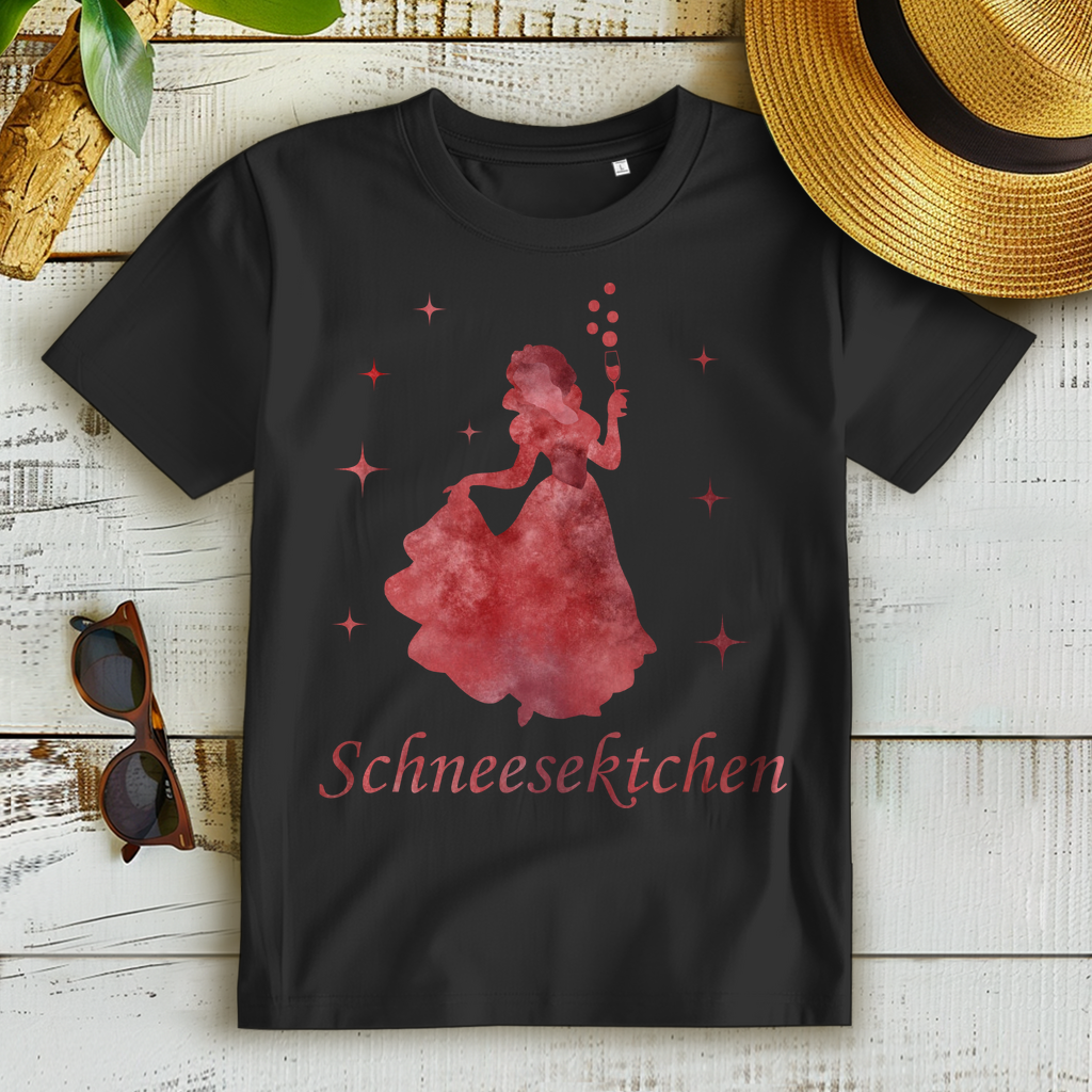 Schneesektchen Prinzessin - Damen Premium Bio T-Shirt Farbe Schwarz
