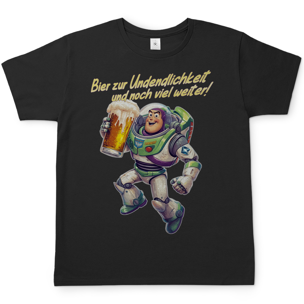 Bier zur Unendlichkeit und noch viel weiter - Buzz Lightyear Toy Story - Herren Shirt Black