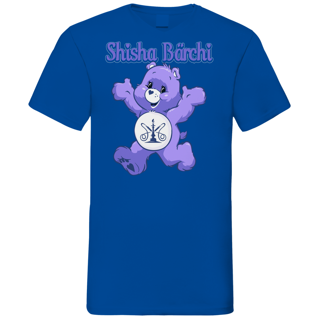 Shisha Bärchi - Glücksbärchi - Herren V-Neck Shirt Royal Blue