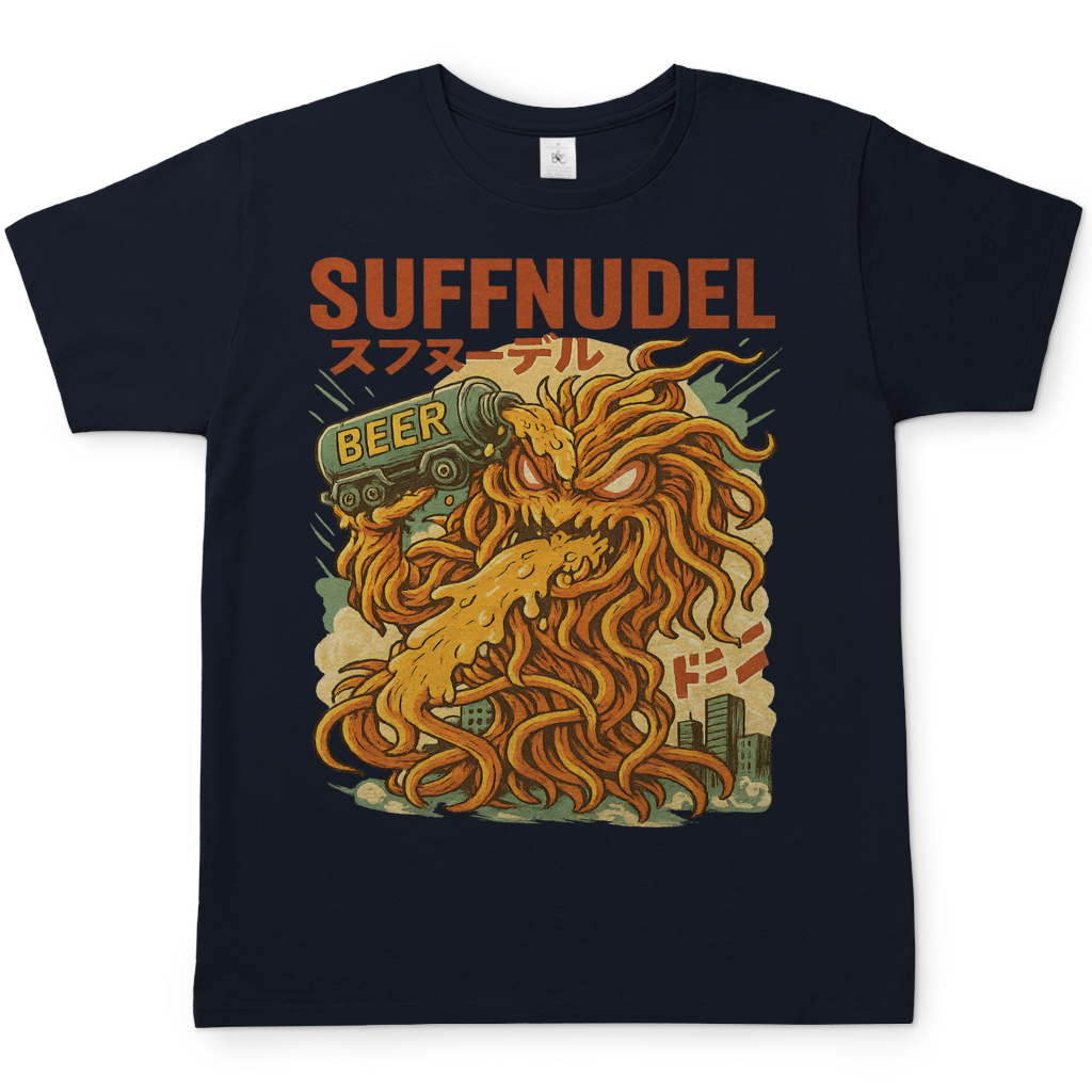 Suffnudel Bier Monster Nudel Kaiju - Herren T-Shirt Navy