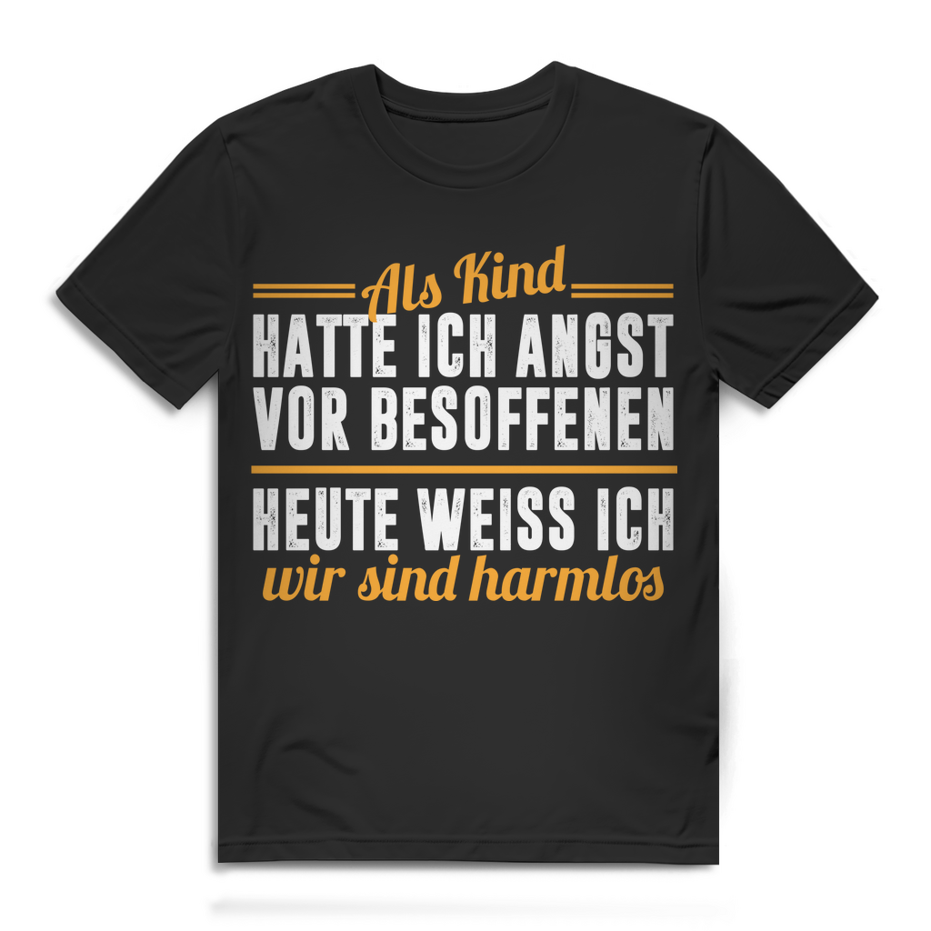 Lustiges Saufshirt Männer – Heute weiß ich wir sind harmlos Spruch Shirt Party Black