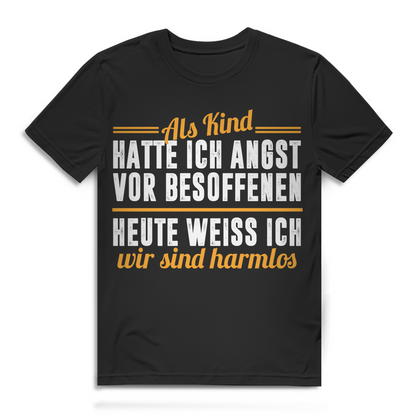 Lustiges Saufshirt Männer – Heute weiß ich wir sind harmlos Spruch Shirt Party Black