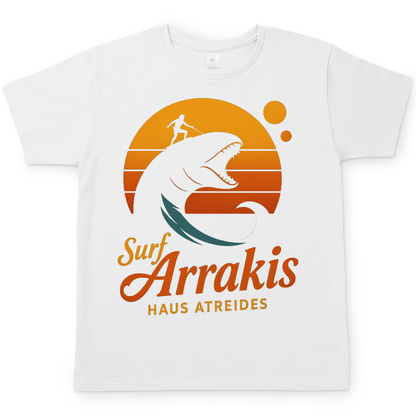Surf Arrakis Sandwurm Retro Vintage Dune Haus Atreides - Herren T-Shirt