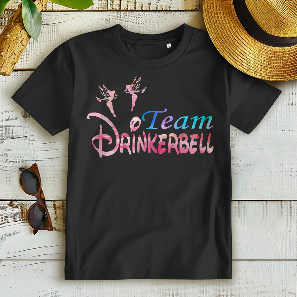Team Drinkerbell Shirt Damen – Feen Alkohol Party Spruch – JGA Mädelsabend Fun