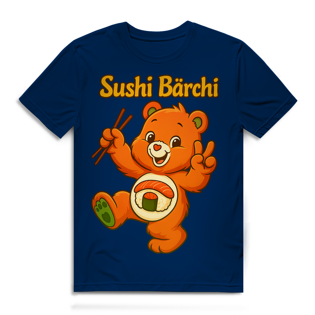 Sushi Bärchi - Glücksbärchi - Herren Premium Bio T-Shirt Navy