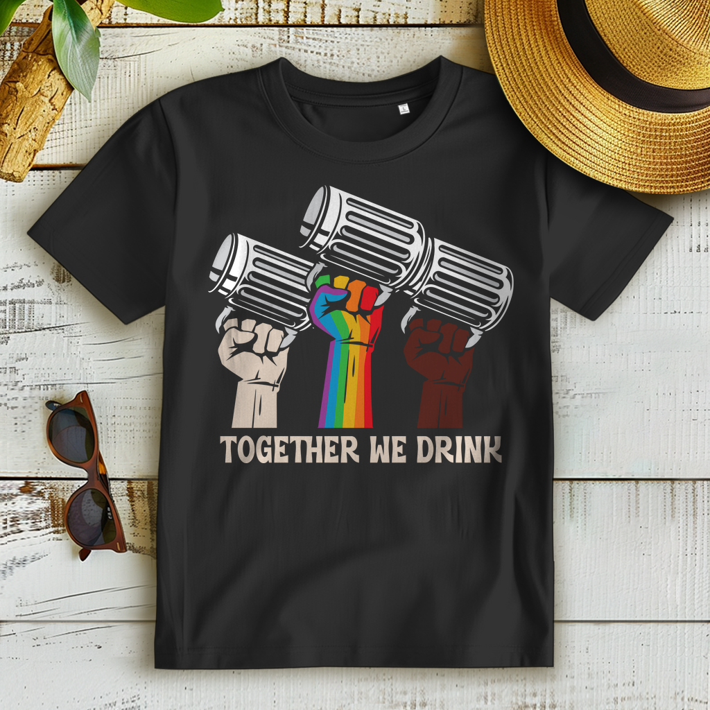 Bier Shirt Damen Together We Drink – LGBTQ T-Shirt zum Trinken &amp; Feiern