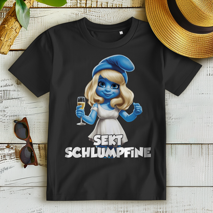 Sekt Schlumpfine Schlumpf - Damen Premium Bio T-Shirt