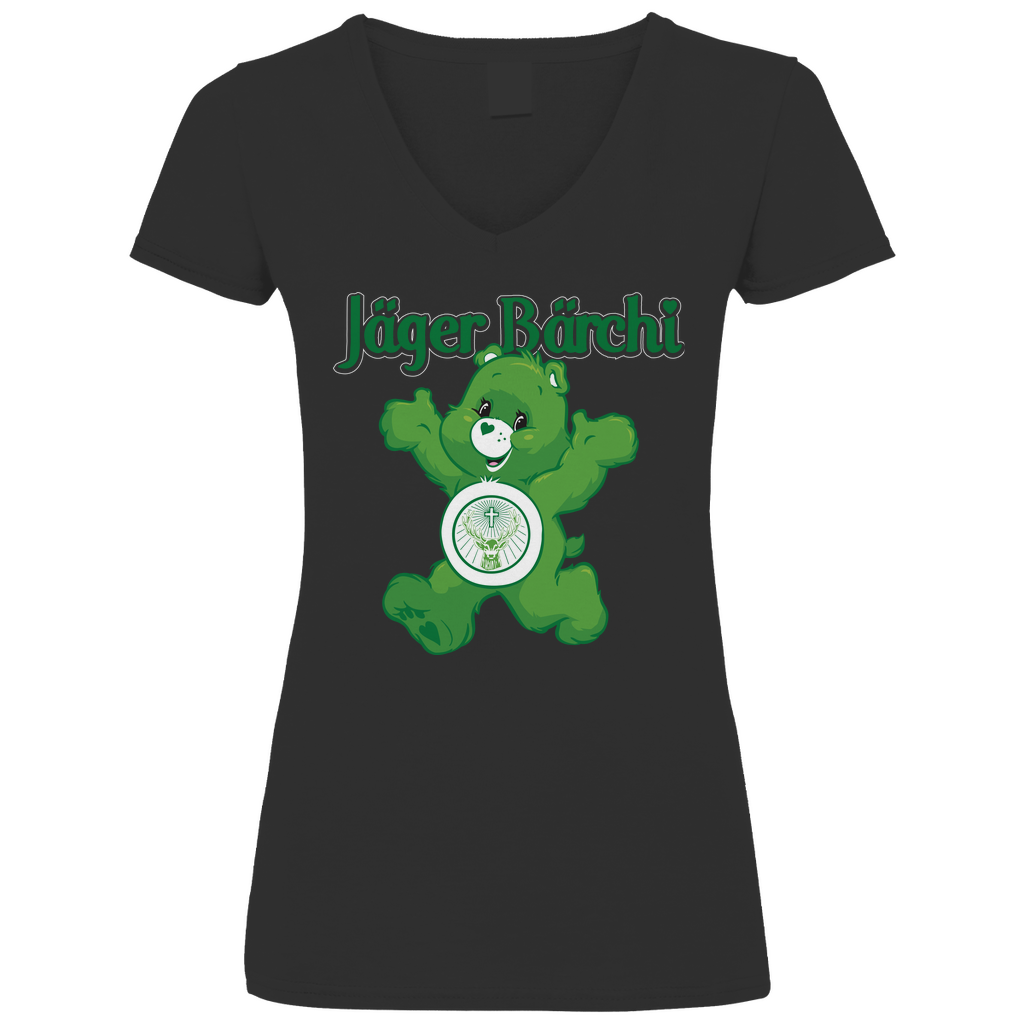 Jäger Bärchi - Glücksbärchi - V-Neck Damenshirt