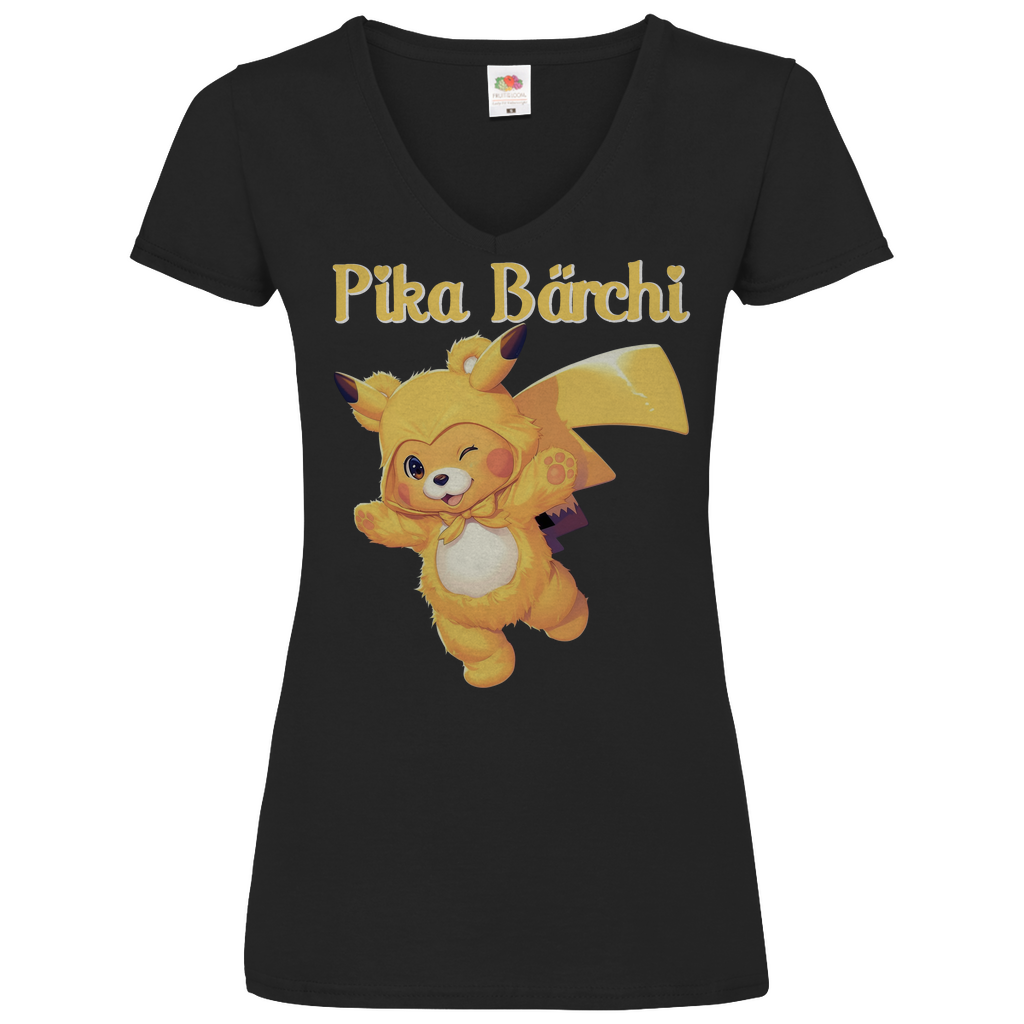 Pika Bärchi - Glücksbärchi - V-Neck Damenshirt