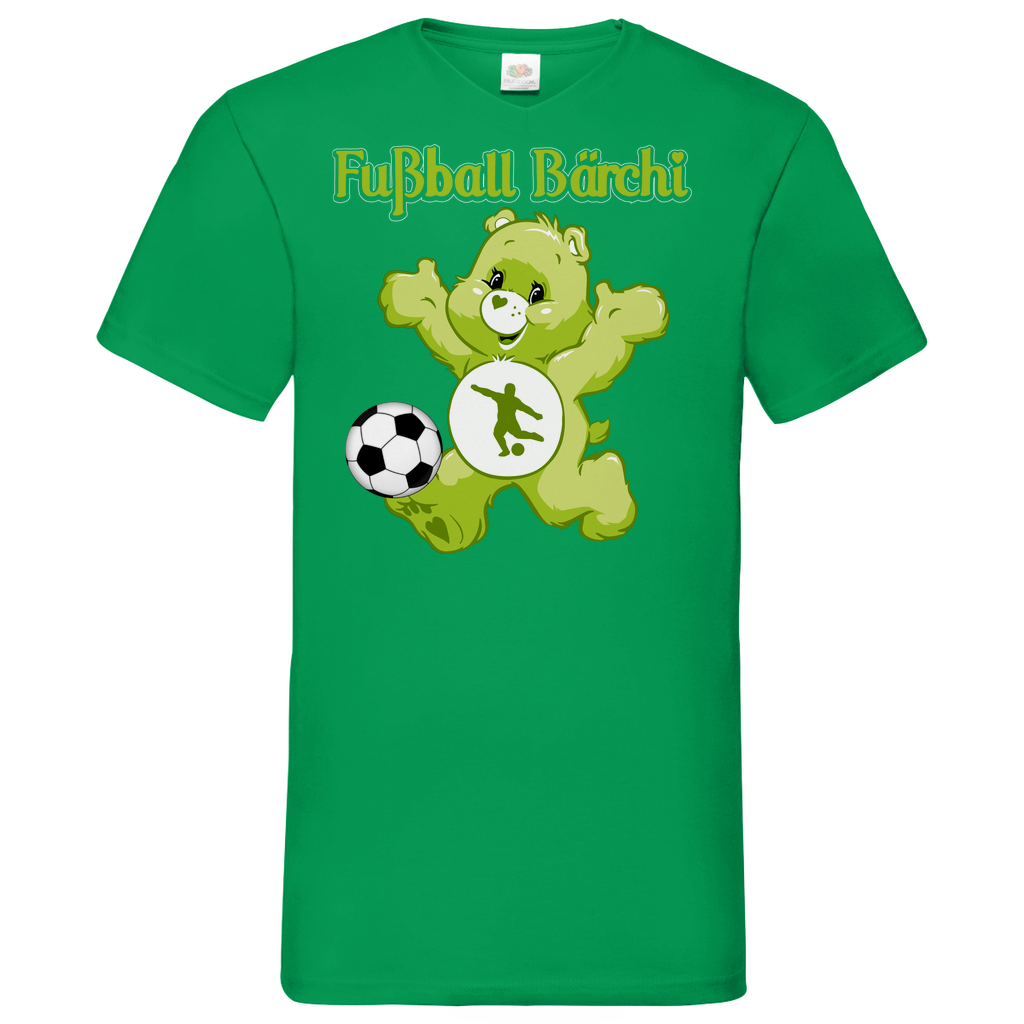Fußball Bärchi - Glücksbärchi - Herren V-Neck Shirt