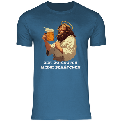 Zeit zu saufen meine Schäfchen - Herren Shirt Stone Blue