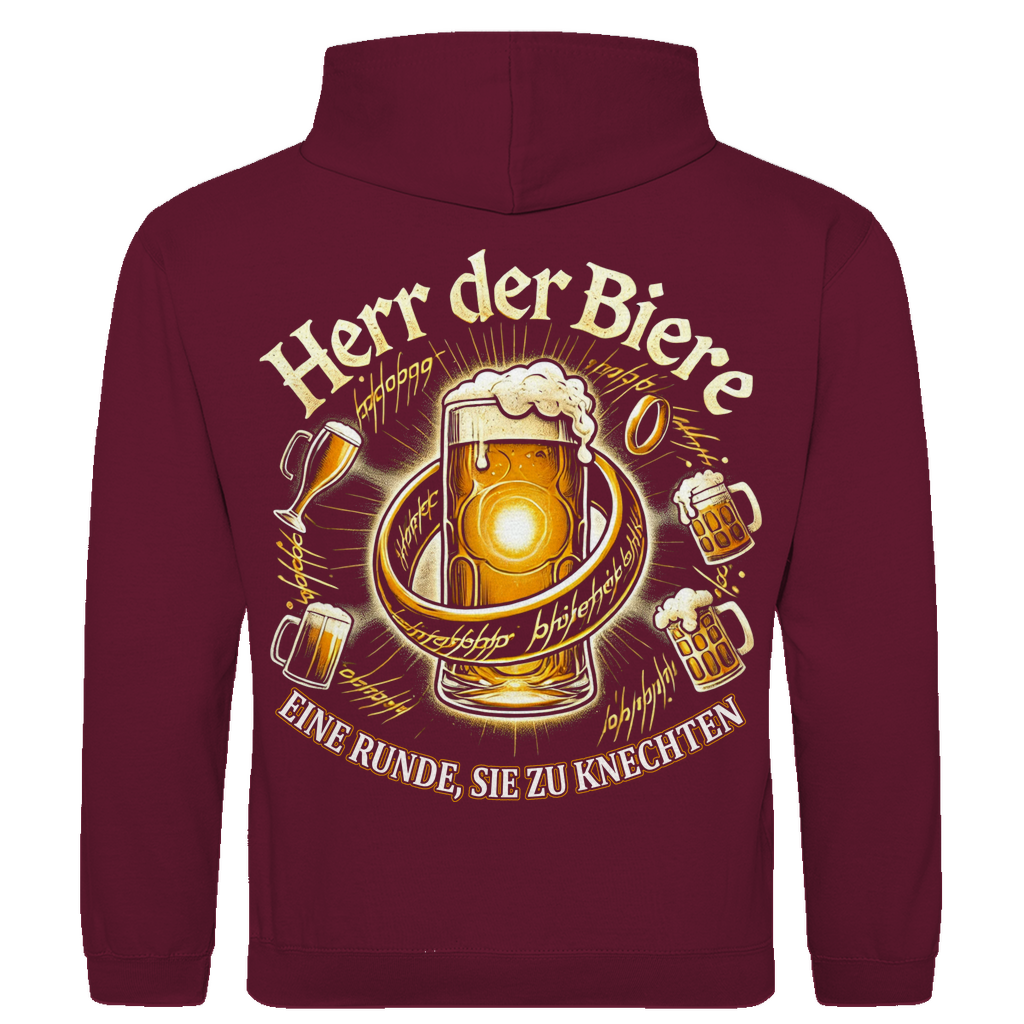Herr der Biere eine Runde, sie zu knechten - Herren Hoodie Burgundy