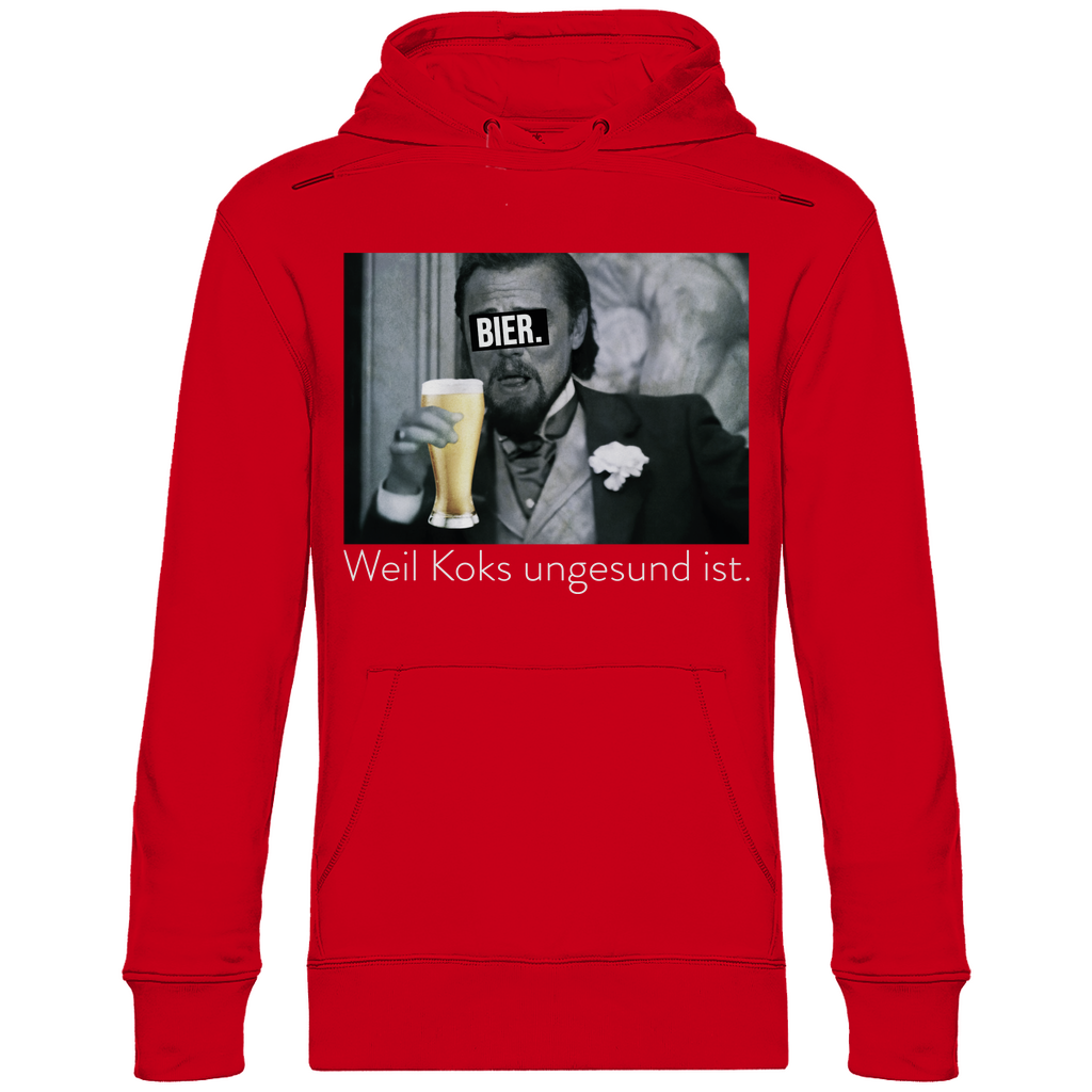 Leonardo DiCaprio - Bier weil Koks ungesund ist - Unisex Hoodie Red