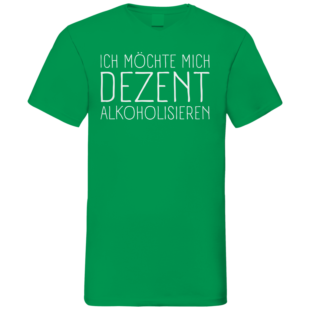 Ich möchte mich dezent alkoholisieren - Herren V-Neck Shirt Kelly Green