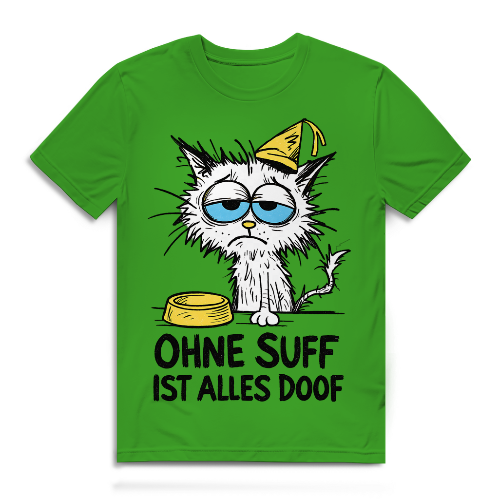 Suffkatze ohne Suff ist alles Doof - Herren Premium Bio T-Shirt Real Green