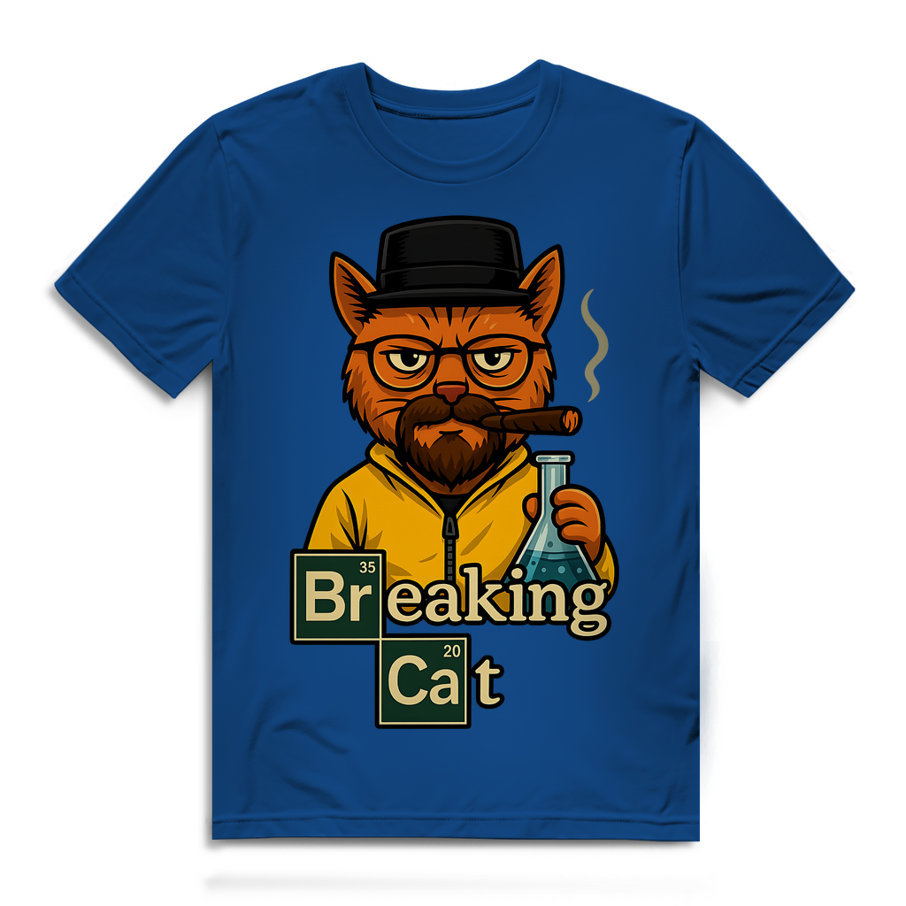 Breaking Bad Breaking Cat Katze - Herren Premium Bio T-Shirt Royal Blue