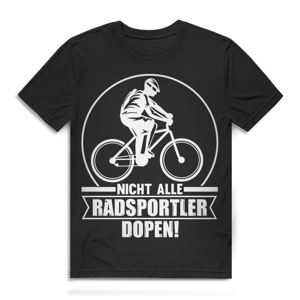 Lustiges Herren Bio T-Shirt Nicht alle Radsportler dopen MTB Rennrad Fun Spruch