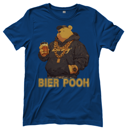 Winnie the Bier Pooh - Damenshirt Royal Blue