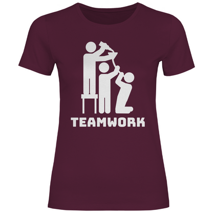Teamwork - Damenshirt Burgundy