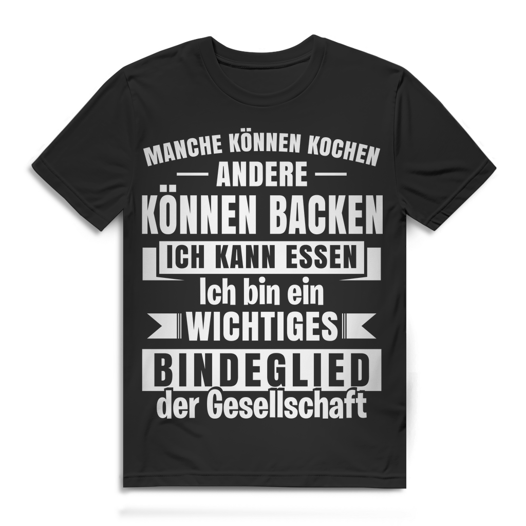 Lustiges Essen T-Shirt Männer – Ich kann essen – Bindeglied der Gesellschaft Black