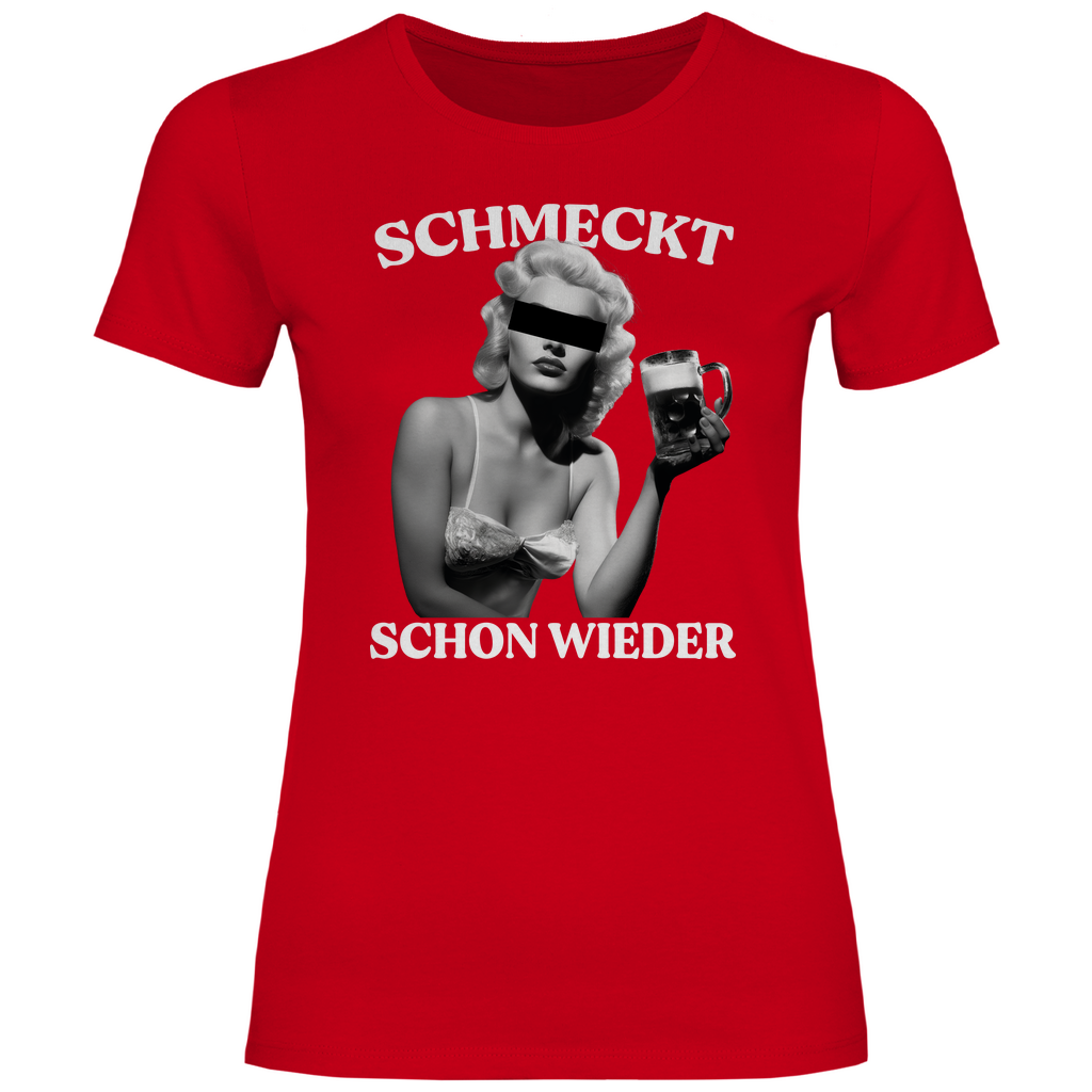 Schmeckt schon wieder - Damenshirt Red
