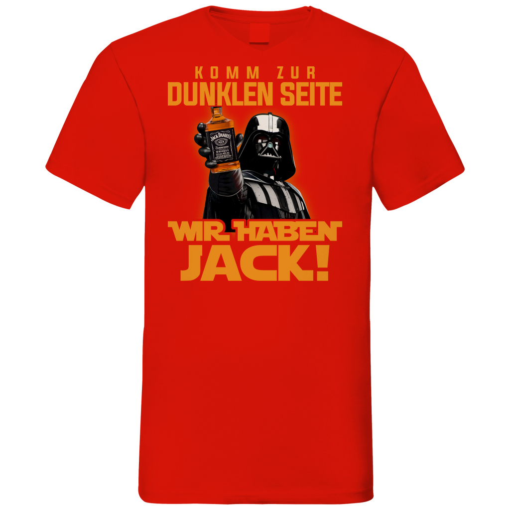 Komm zur dunklen Seite wir haben Jack Darth Vader - Herren V-Neck Shirt