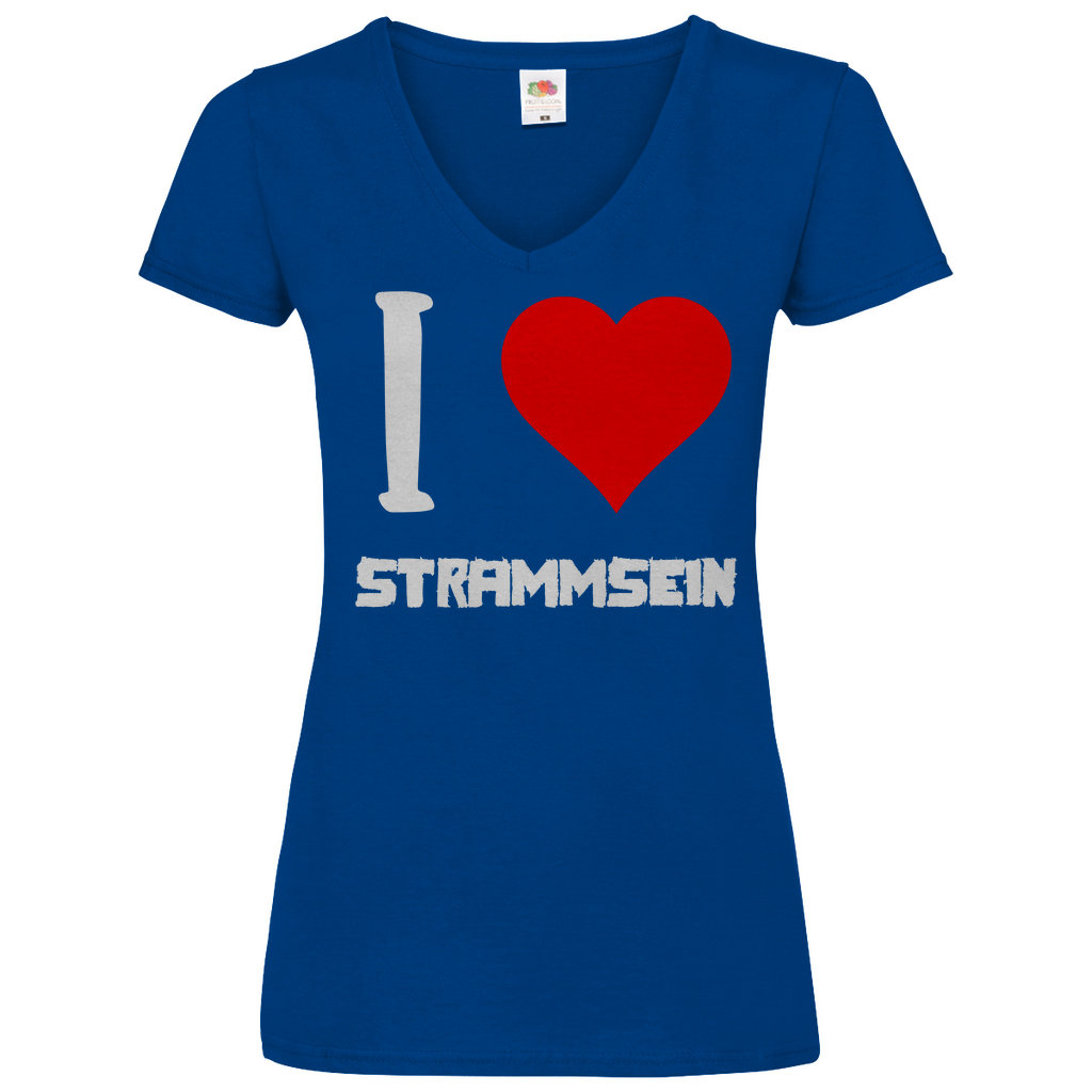 I love Strammsein - V-Neck Damenshirt