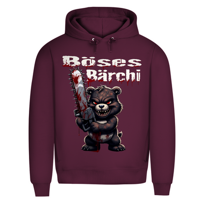 Böses Bärchi Kettensäge Herren Premium Bio Hoodie Burgundy