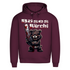 Böses Bärchi Kettensäge Herren Premium Bio Hoodie Burgundy