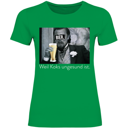 Leonardo DiCaprio - Bier weil Koks ungesund ist - Damenshirt Kelly Green