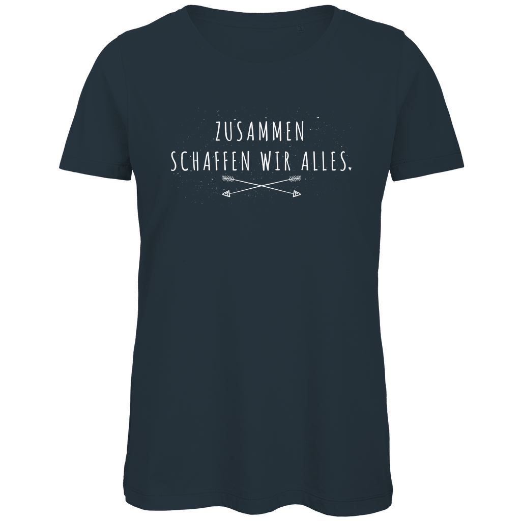 Zusammen schaffen wir alles - Damen Premium Bio T-Shirt Dark Grey