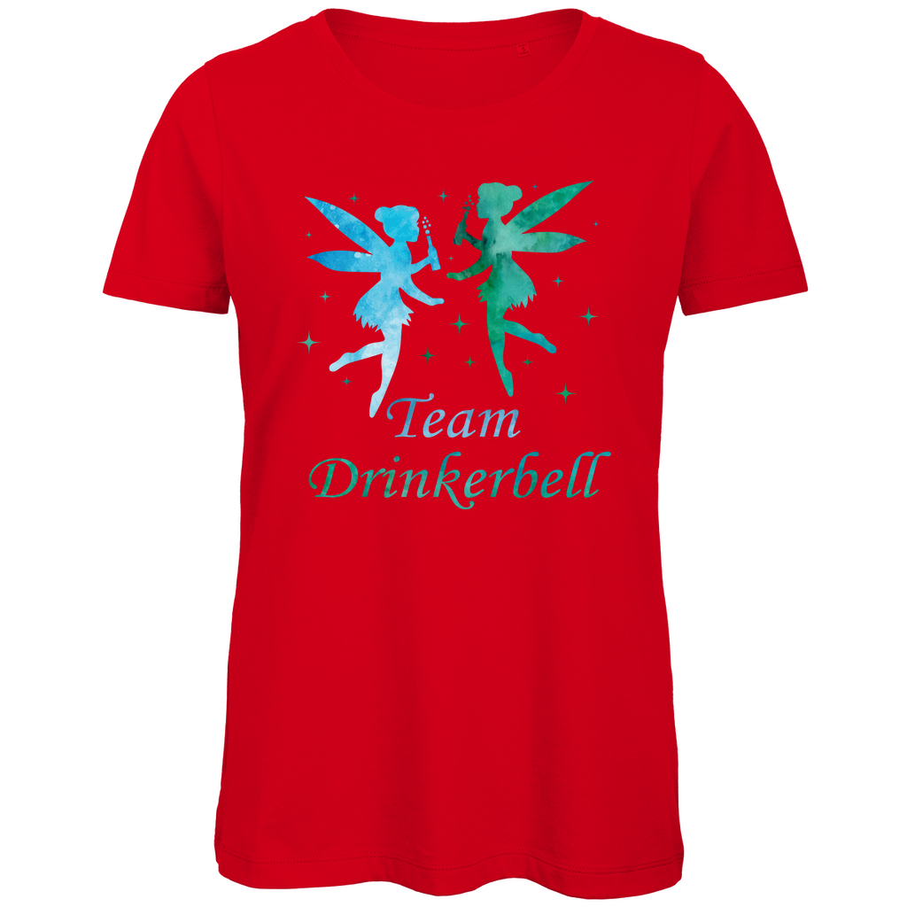 Team Drinkerbell - Prinzessin Aquarell - Damen Premium Bio T-Shirt Red