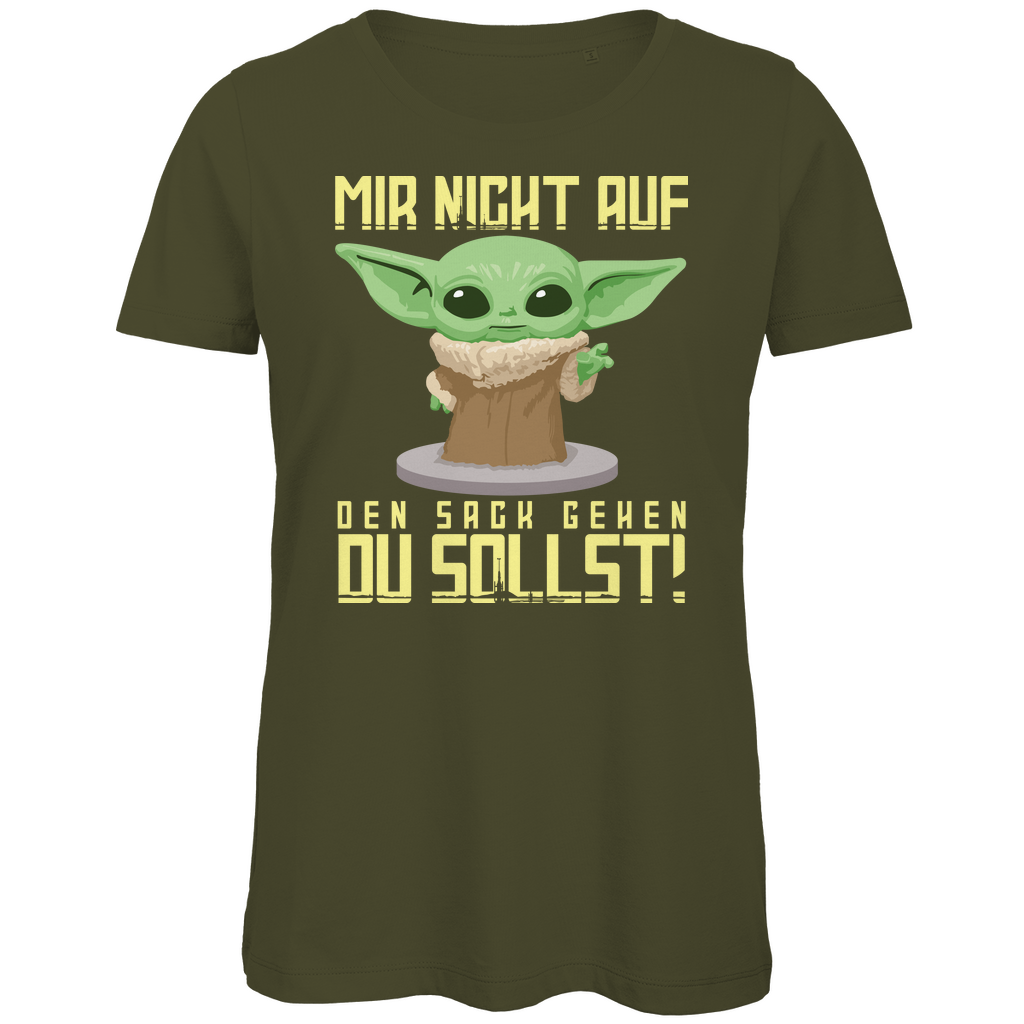 Mir nicht auf den Sack gehen du sollst Baby Yoda Grogu - Damen Premium Bio T-Shirt Khaki