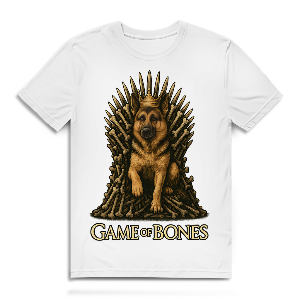 Game of Bones Schäferhund Hunde - Herren Premium Bio T-Shirt White