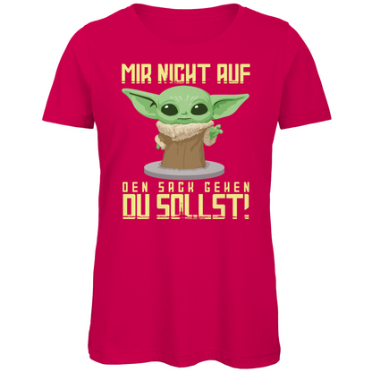 Mir nicht auf den Sack gehen du sollst Baby Yoda Grogu - Damen Premium Bio T-Shirt